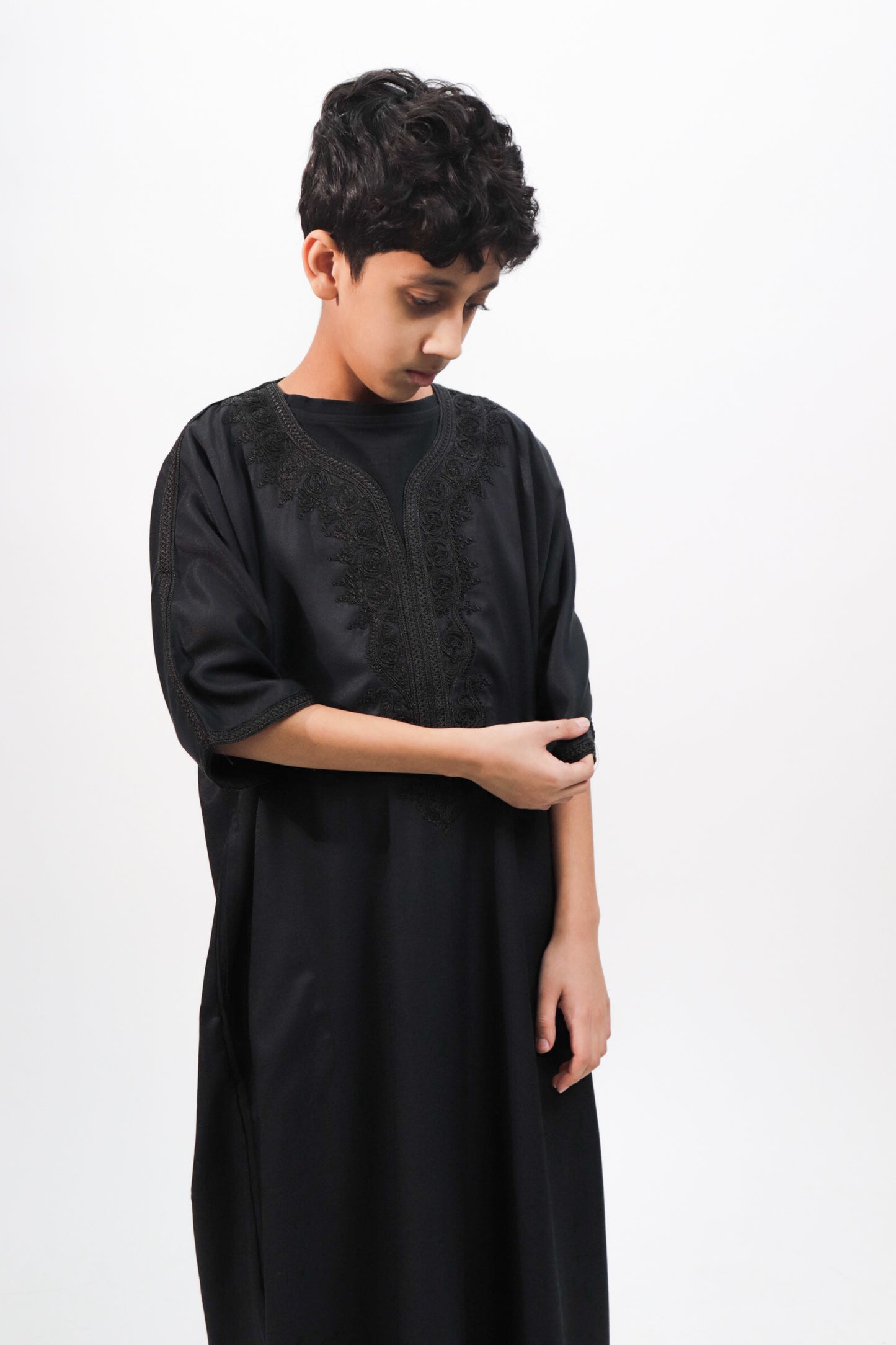 Anthracite Black Kids Gandoura