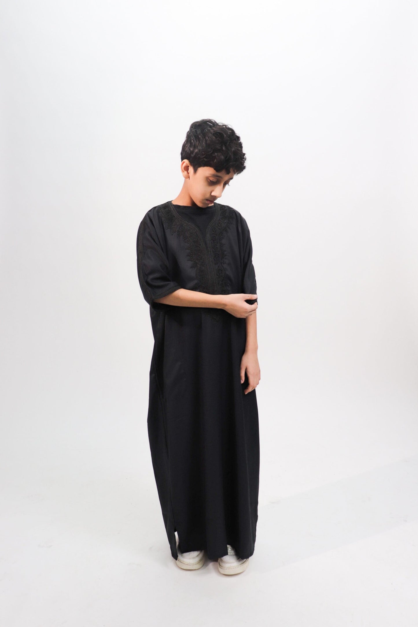 Anthracite Black Kids Gandoura