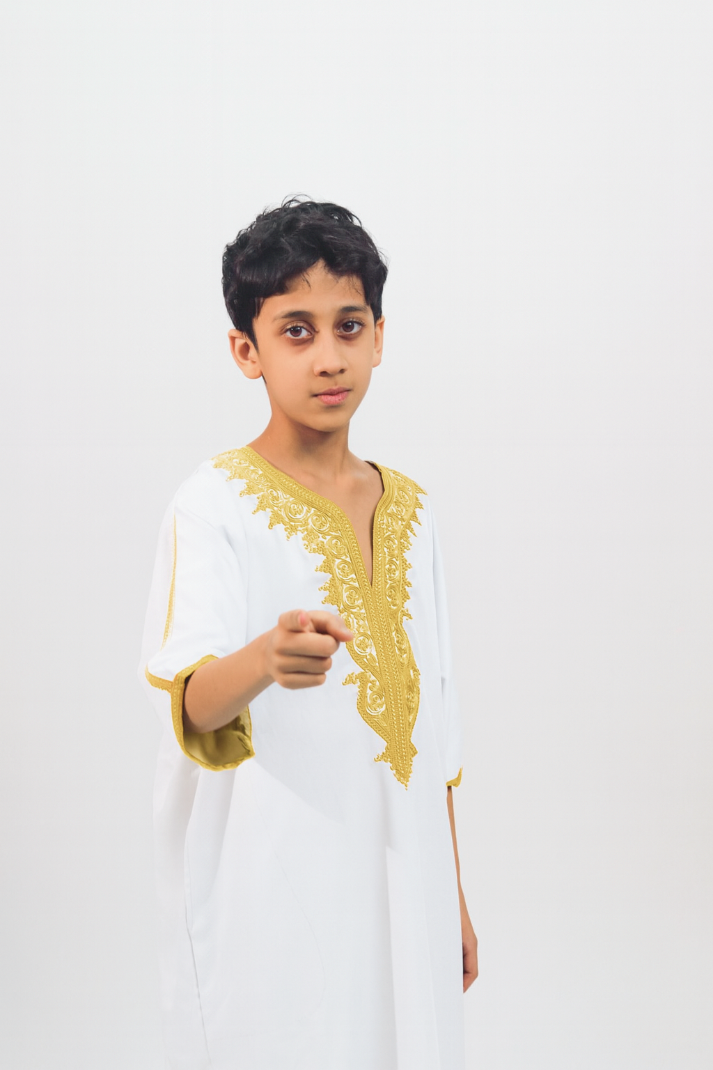 White Gold Kids Gandoura
