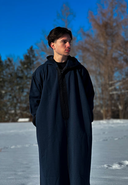 Royal Obsidian Blue Winter Djellaba
