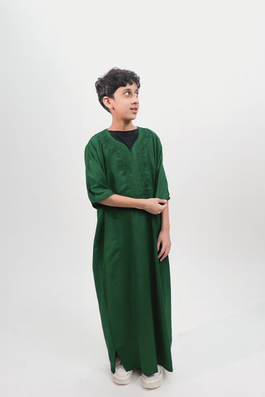Emerald Green Kids Gandoura
