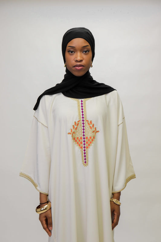 Jewels White Gandoura
